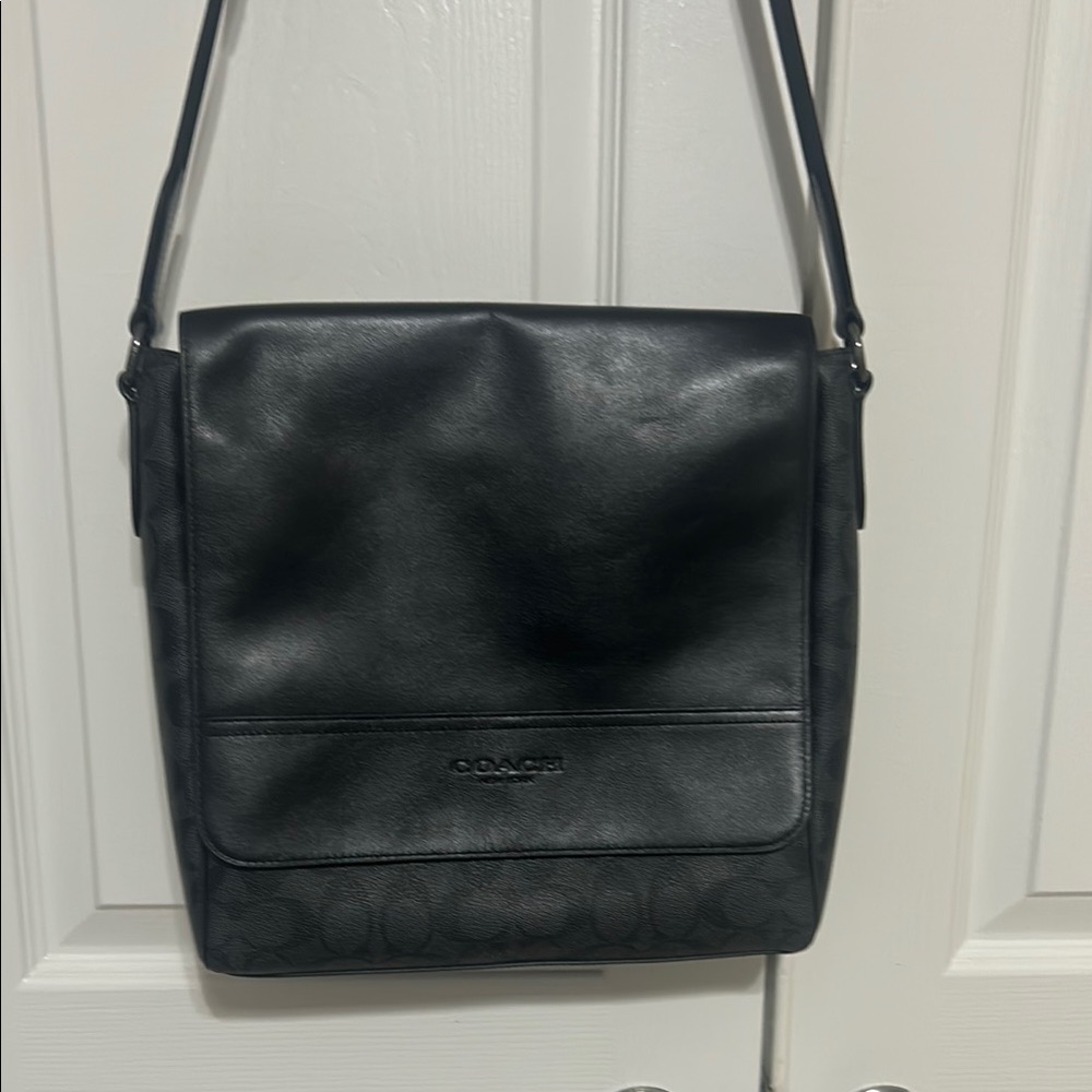 Coach Black Crossbody Bag with Flap Closure